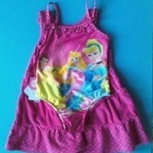 BRAND NEW DISNEY PRINCESS SWIMSUIT DRESS SET COVERUP ROBE SIZE 3T FOR GIRLS